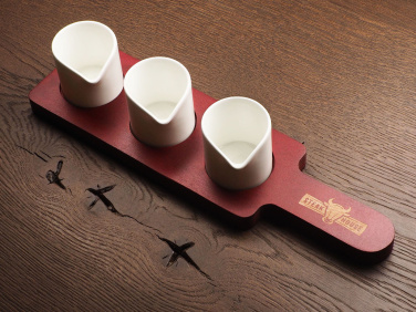 Logotrade promotional product image of: Wooden 3 Shot Serving Board 1863121