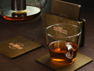 Logotrade promotional gift image of: Wooden box with 4 coasters 1871121