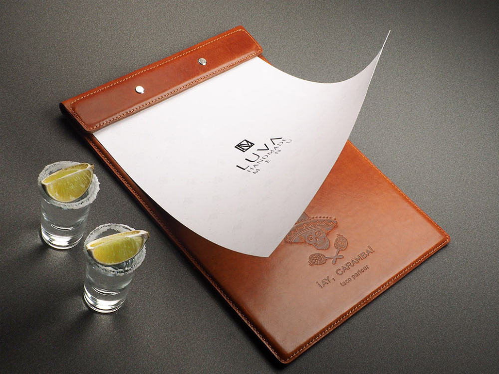 Logo trade promotional gifts picture of: Menu cover Armstrong 1116141