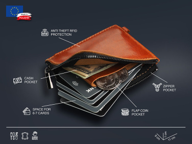 Logo trade promotional giveaways image of: Minimal wallet 1932141