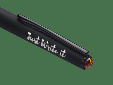 Logo trade business gifts image of: Ball pen with AMBER stone 2070036