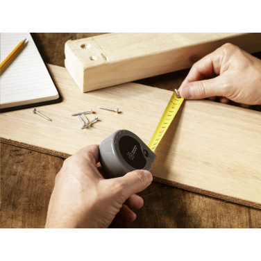 Logo trade promotional merchandise image of: Tyler RCS Recycled 5 meter tape measure