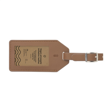 Logo trade promotional merchandise photo of: Vegan Pineapple Leather Luggage Tag