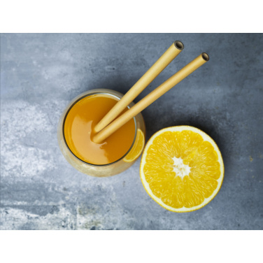 Logotrade promotional product picture of: ECO Bamboe Straw Set bamboo straws