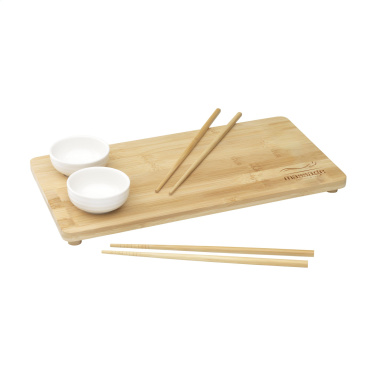Logo trade promotional product photo of: Temaki Bamboo Sushi Tray gift set