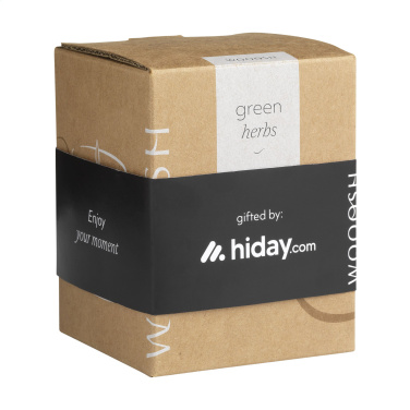 Logo trade promotional merchandise picture of: Wooosh Scented Candle Green Herbs