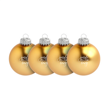 Logo trade promotional items image of: Christmas Bauble Ø 6 cm - set of 4 - Made in Europe