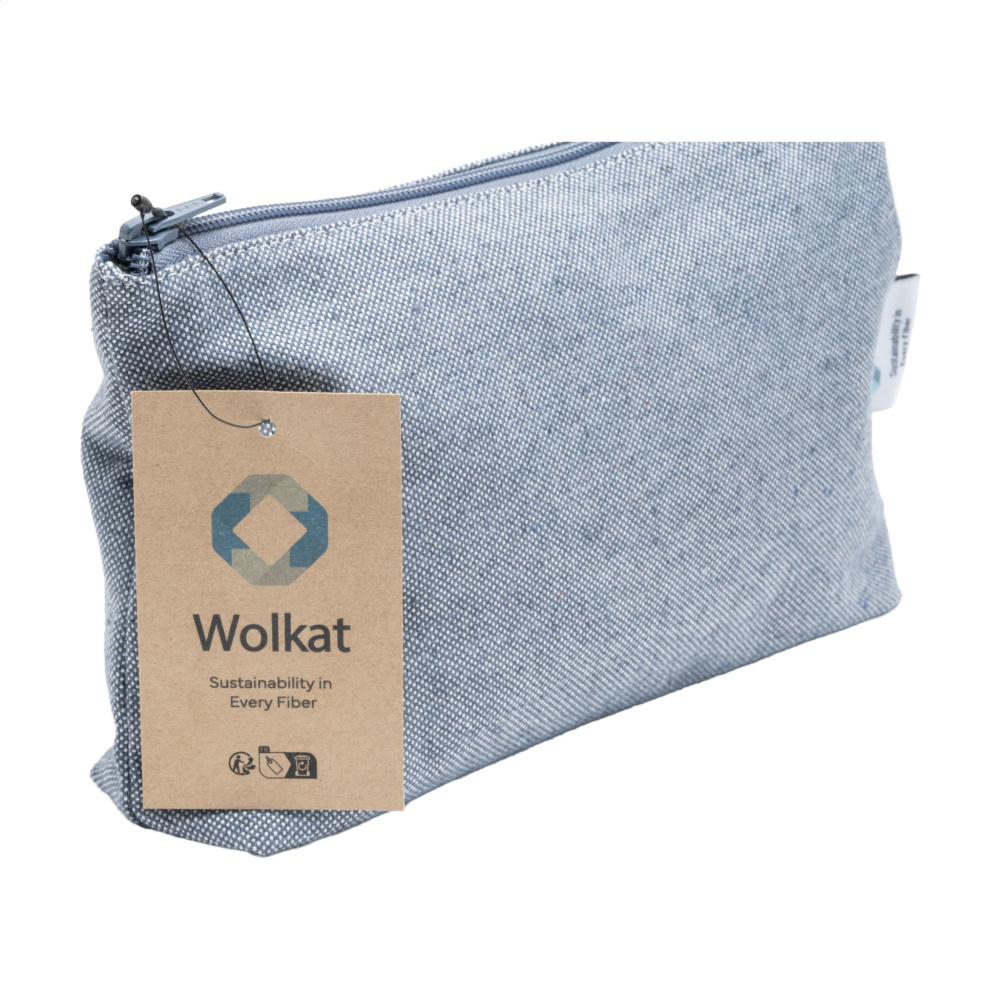 Logo trade promotional giveaway photo of: Wolkat Safi Recycled Textile Cosmetic Bag