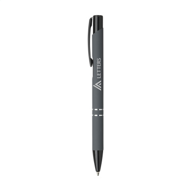 Logo trade promotional merchandise image of: Ebony Rubberised pen