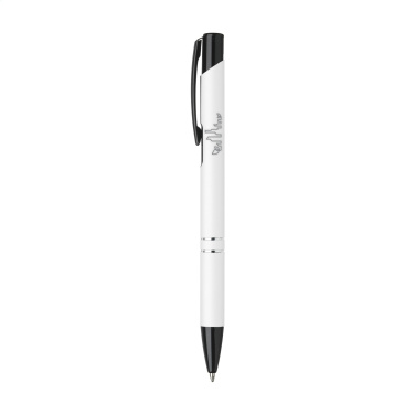 Logo trade advertising products image of: Ebony Rubberised pen