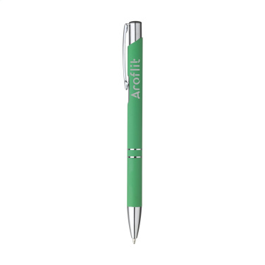 Logo trade promotional giveaways picture of: Ebony Soft Touch Accent pen