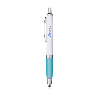 Logo trade promotional items image of: Athos Trans GRS Recycled ABS pen