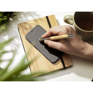 Logo trade promotional merchandise image of: Luca Touch Bamboo stylus pen