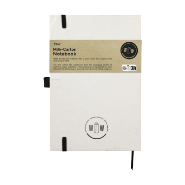 Logo trade promotional merchandise picture of: Milk-Carton Paper Notebook A5