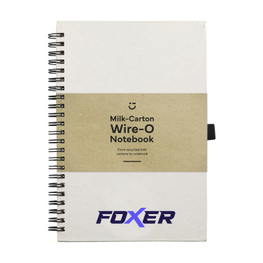Logotrade promotional merchandise photo of: Milk-Carton Wire-O Paper Notebook A5