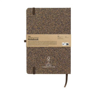 Logotrade promotional merchandise image of: CoffeeGround Cork Paper Notebook A5