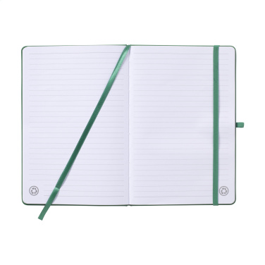 Logo trade promotional products image of: Recycled GRS PU Paper Notebook A5