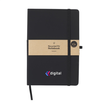 Logo trade promotional merchandise photo of: Recycled GRS PU Paper Notebook A5