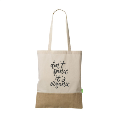 Logo trade promotional giveaways image of: Combi Organic Shopper (160 g/m²) bag