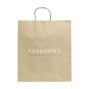 Logo trade promotional gifts picture of: Leaf It Bag recycled grass paper (120 g/m²) XL
