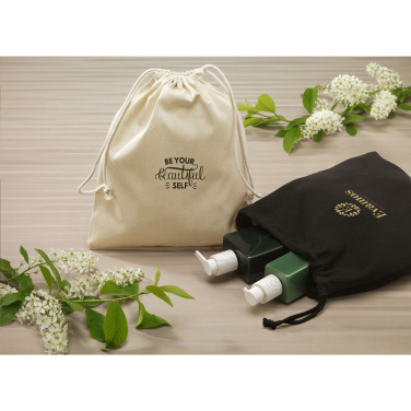 Logo trade promotional items image of: Gift Pouch GRS Recycled Cotton (150 g/m²) M