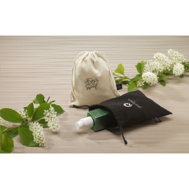 Logo trade promotional merchandise picture of: Gift Pouch GRS Recycled Cotton (150 g/m²) S