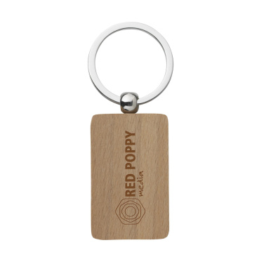 Logotrade corporate gift picture of: WoodKey Rectangle keychain