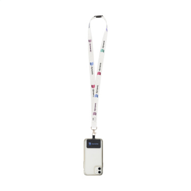 Logo trade advertising products image of: Lanyard Sublimation Safety RPET 2 cm with Patch