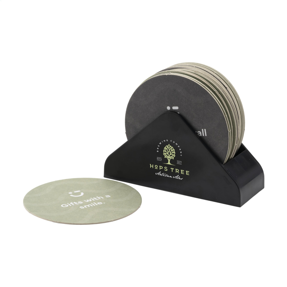 Logo trade promotional item photo of: Recycled Holder Beer Coasters