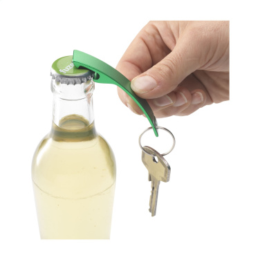 Logotrade promotional giveaway image of: Alu Opener GRS Recycled keyring