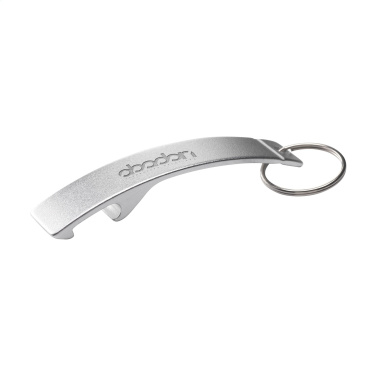 Logotrade promotional item picture of: Alu Opener GRS Recycled keyring