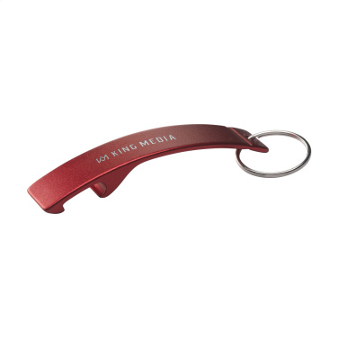 Logo trade promotional giveaway photo of: Alu Opener GRS Recycled keyring