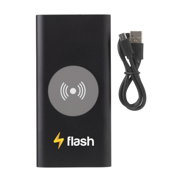Logo trade promotional items image of: Aluminium 8000 Wireless Powerbank wireless charger