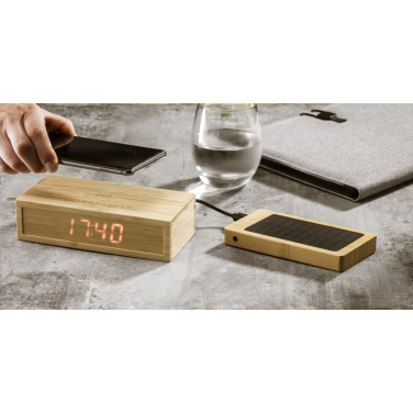 Logo trade promotional merchandise picture of: Solar Powerbank 8000+ Wireless Charger