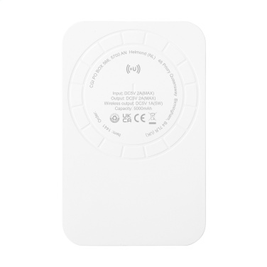 Logo trade business gifts image of: Force Magnetic RCS Recycled Wireless Powerbank 5000