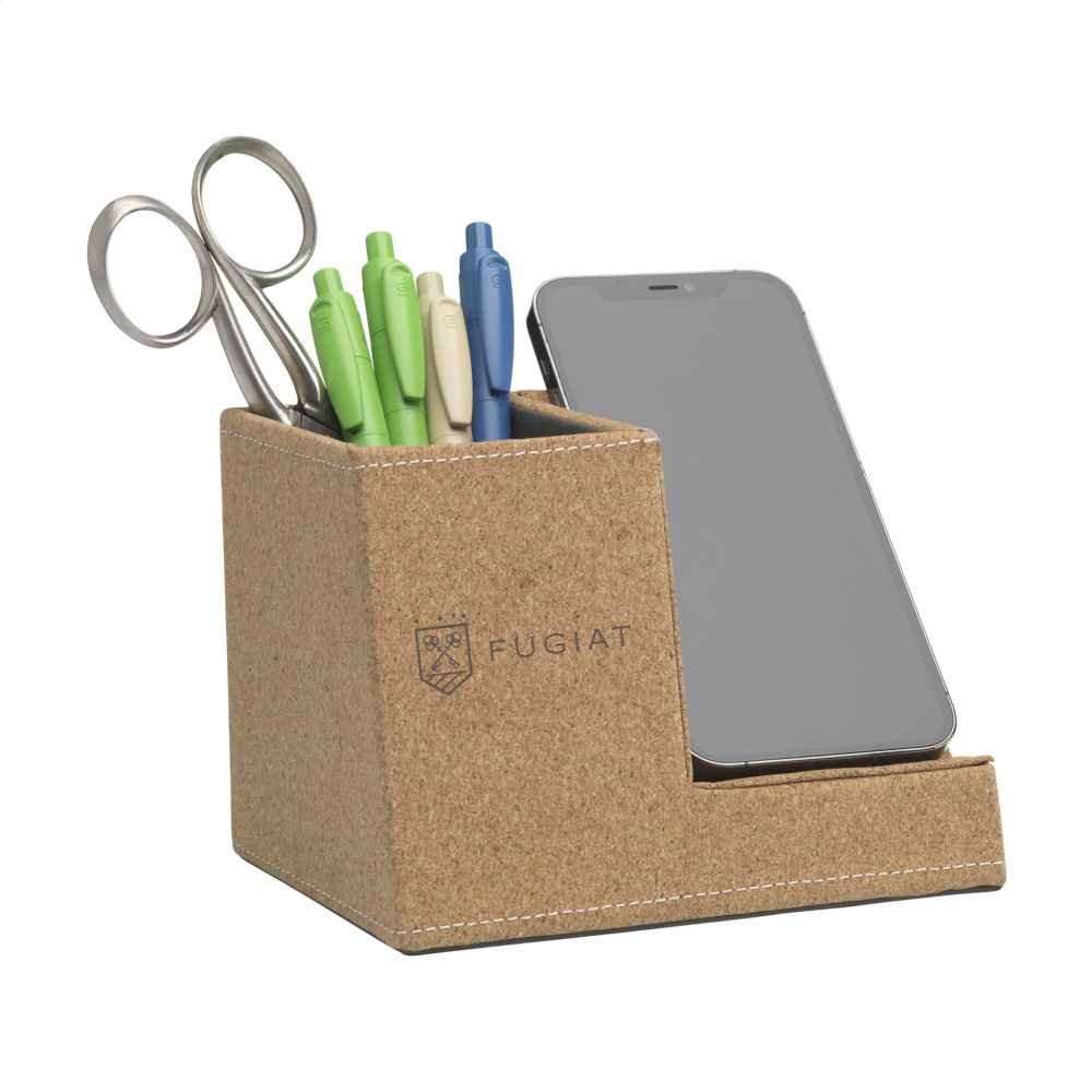 Logo trade promotional product photo of: Ecork Pen Holder Wireless Charger