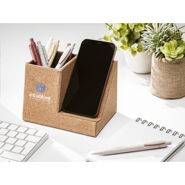 Logotrade promotional gift picture of: Ecork Pen Holder Wireless Charger