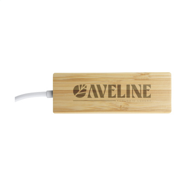 Logo trade promotional gifts image of: Bamboo USB Hub