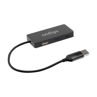 Logotrade advertising product image of: Tecco GRS Recycled Alu USB Hub