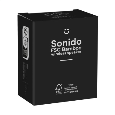 Logotrade promotional giveaway image of: Sonido 5W Bamboo wireless speaker