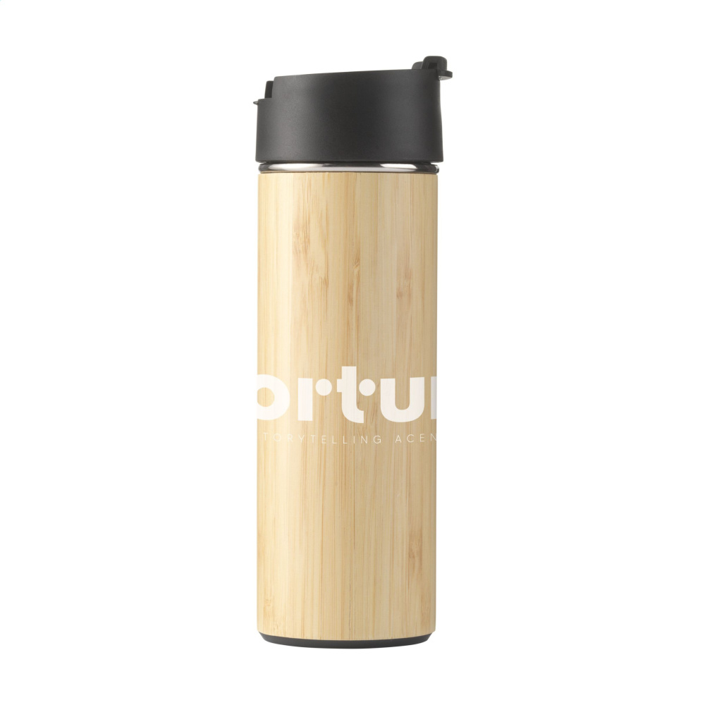 Logo trade promotional giveaways picture of: Sakura 360 ml bamboo thermo bottle/thermo cup