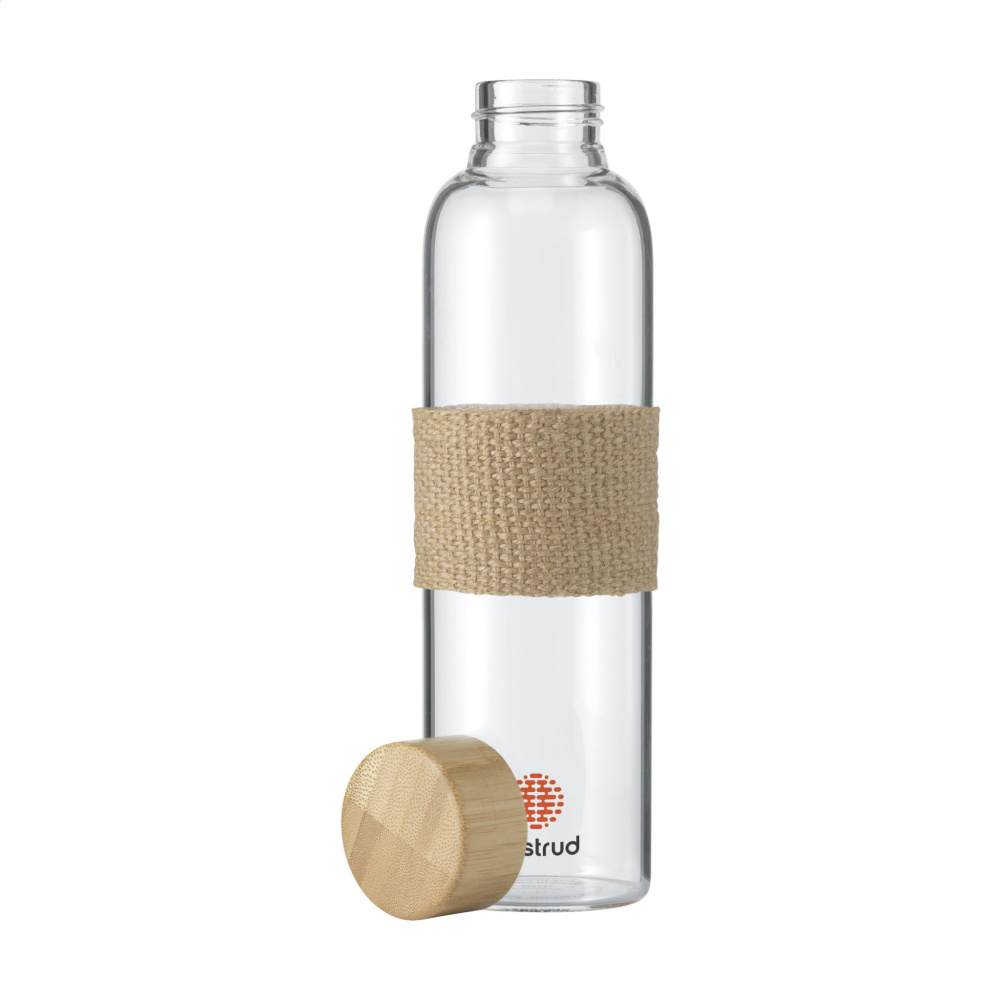 Logo trade corporate gift photo of: Senga Glass Bamboo 500 ml drinking bottle