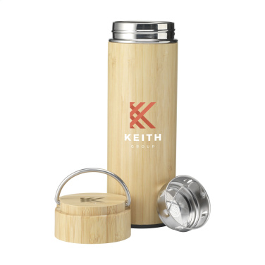 Logotrade promotional items photo of: Nikko 330 ml bamboo thermo bottle/thermo cup