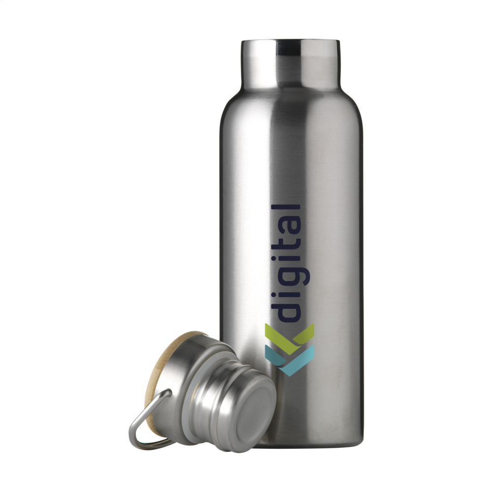 Logo trade corporate gift photo of: Nordvik RCS Recycled Steel 500 ml drinking bottle