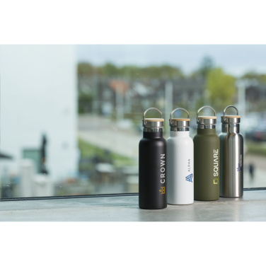 Logo trade promotional items picture of: Nordvik RCS Recycled Steel 500 ml drinking bottle