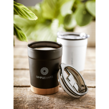 Logo trade promotional product photo of: Kobe Bamboo RCS Recycled Steel 350 ml coffee cup