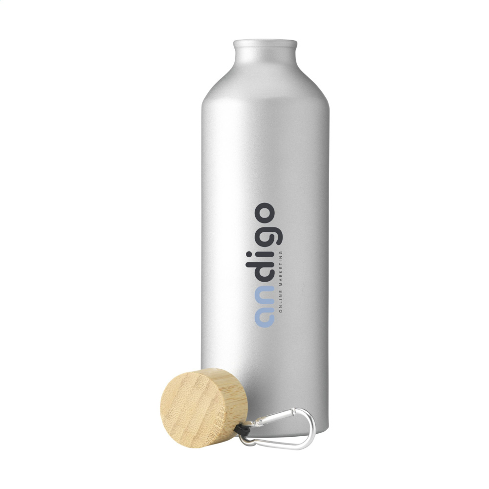 Logotrade advertising products photo of: AluBamboo GRS Recycled Alu 750 ml water bottle