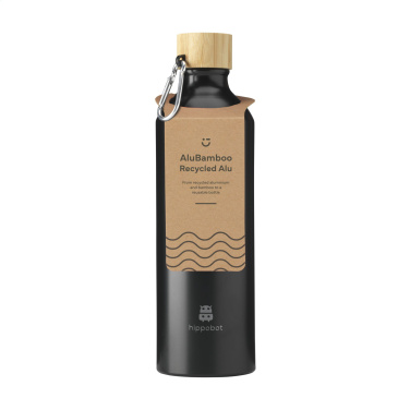 Logotrade business gifts photo of: AluBamboo GRS Recycled Alu 750 ml water bottle