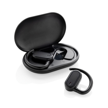 Logotrade promotional giveaways photo of: Fitsound RCS recycled plastic open ear TWS earbuds