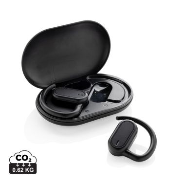 Logo trade corporate gifts picture of: Fitsound RCS recycled plastic open ear TWS earbuds